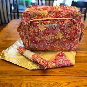 Ju-Ju-Be Pink Floral bag -large size